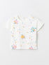 LC Waikiki Crew Neck Printed Short Sleeve Baby Girl T-Shirt